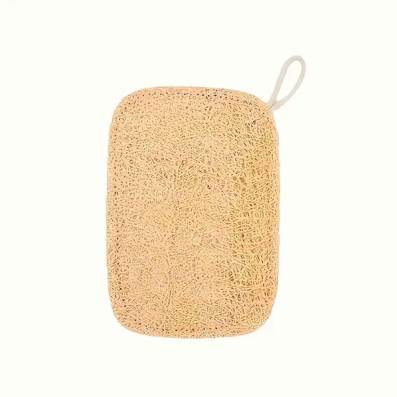 6pcs Natural Loofah Exfoliating Sponges - Gentle Body Scrubber for Shower & Bath, Bamboo Fiber Cleaning Pads - Image 4