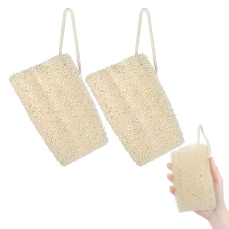 2PCS Exfoliating Body Scrubber Natural Loofah Sponge, Shower Sponge for Body Organic Body Loofah for Smooth Skin, Ideal Shower - Image 5