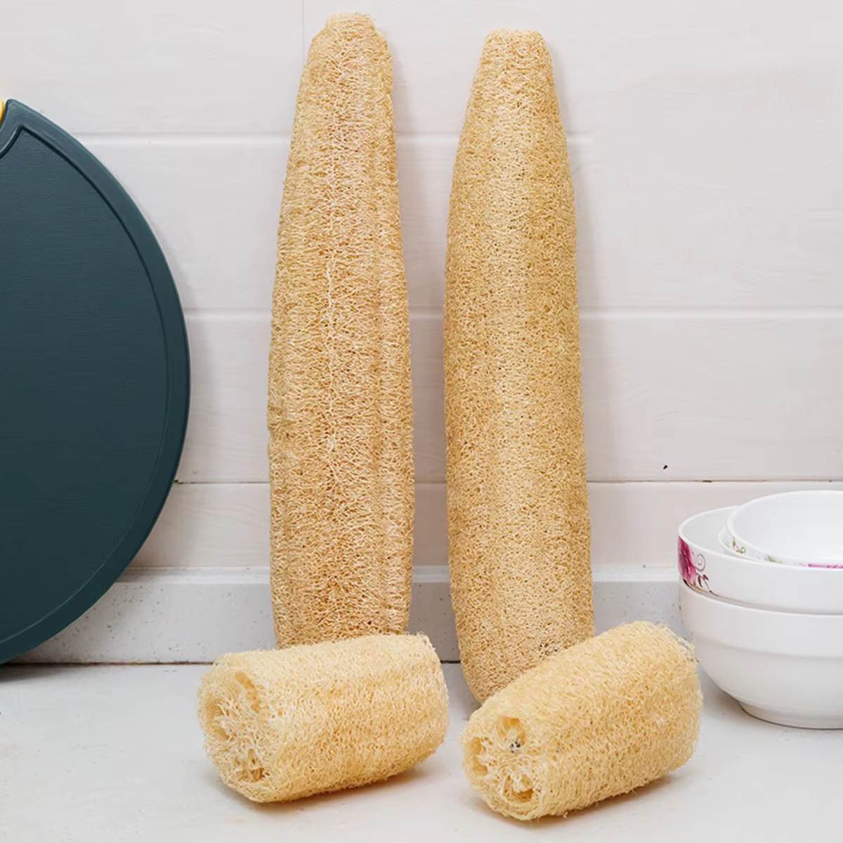 1pcs Natural Loofah Sponge Multi-purpose Cleaning Tool for Kitchen Bathroom Scrubber For Daily Cleansing Wash Body Scrubber Spa - Image 2