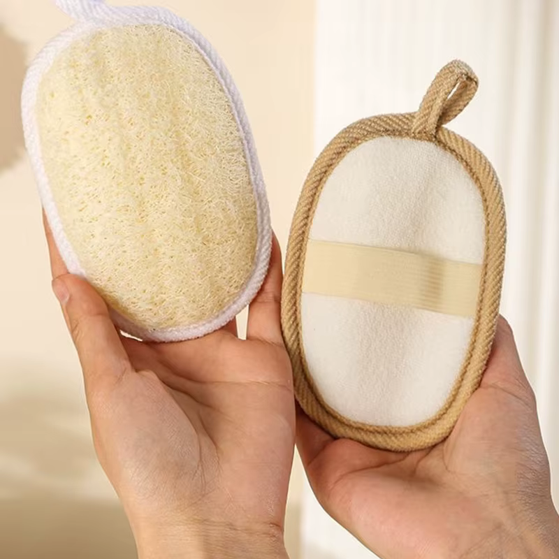 1 Pc Eco-Friendly Natural Loofah Sponge - Soft Exfoliating Bath Scrubber | Unisex Shower Cleaning Tool for Skin Health - Image 3