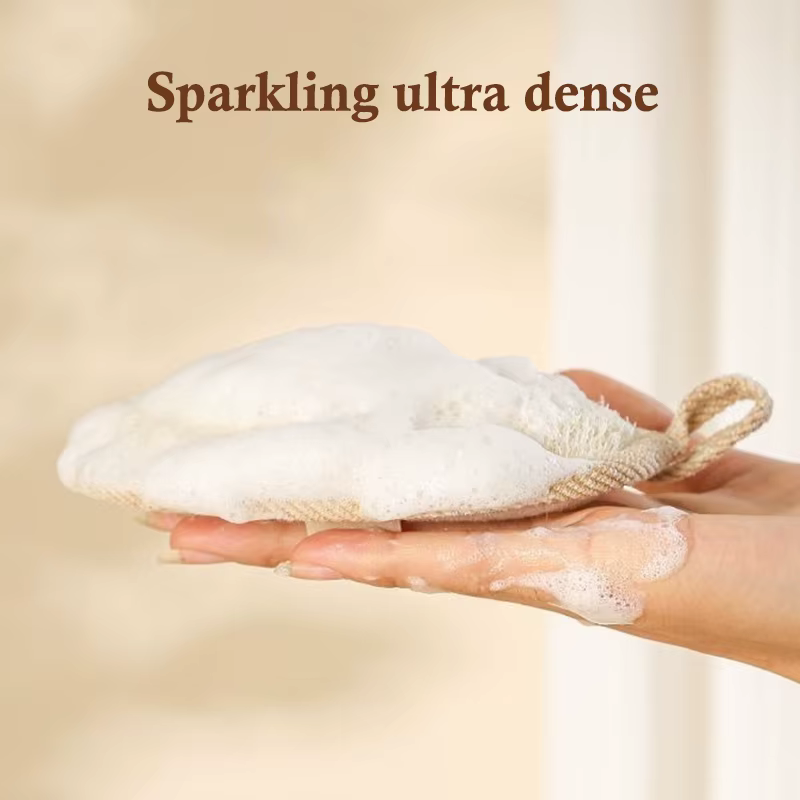 1 Pc Eco-Friendly Natural Loofah Sponge - Soft Exfoliating Bath Scrubber | Unisex Shower Cleaning Tool for Skin Health - Image 4