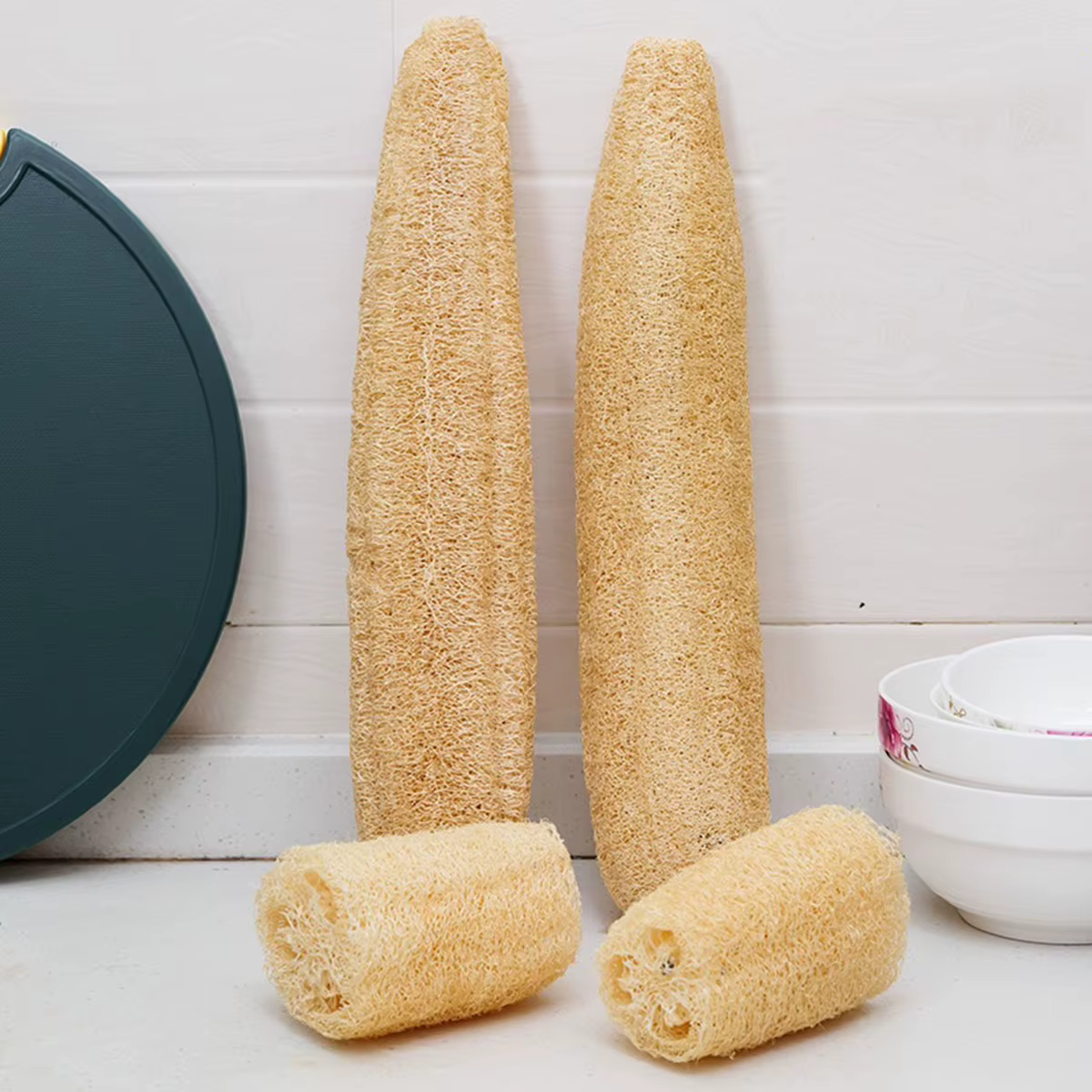 1pcs Natural Loofah Sponge Multi-purpose Cleaning Tool for Kitchen Bathroom Scrubber For Daily Cleansing Wash Body Scrubber Spa - Image 6