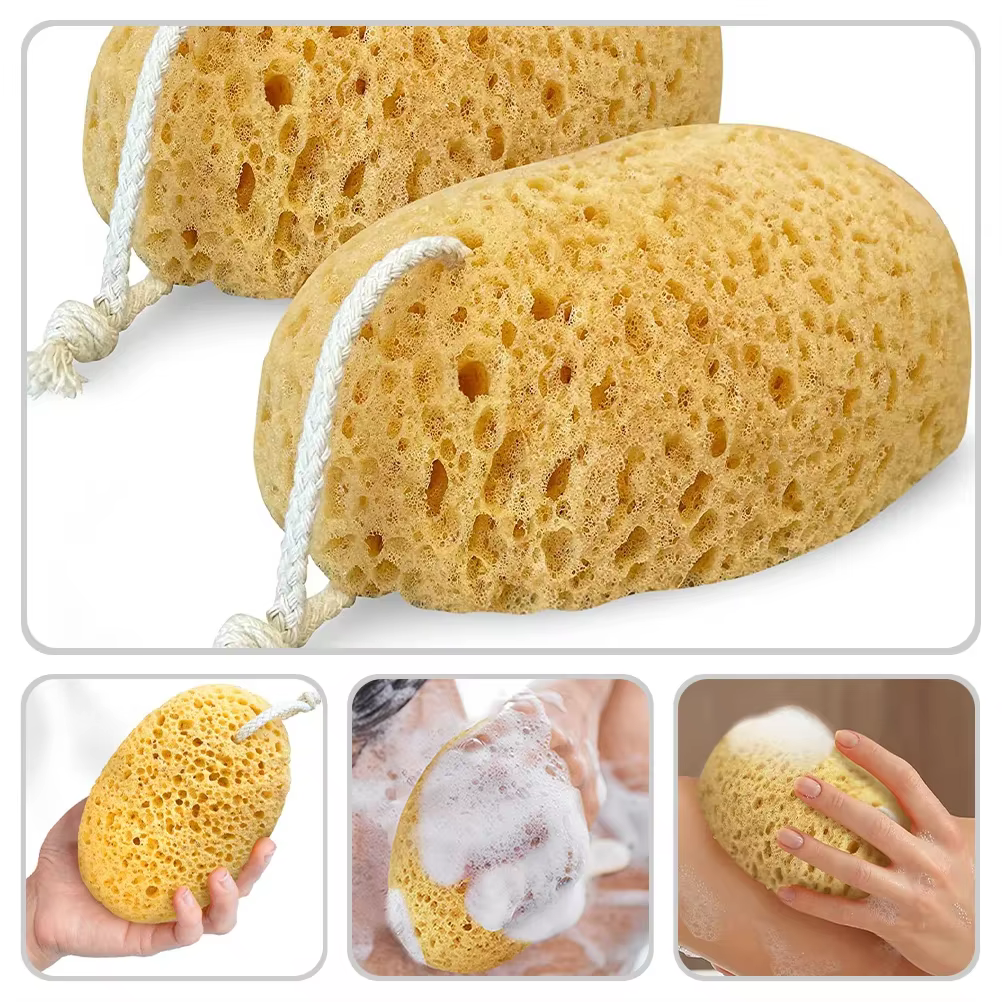 1PCS ponge Body Shower Bath Sponges Foam Loofah Scrubber Exfoliating African Net Scrubbing Wash Women Pouf Brush Puff Soothing - Image 2