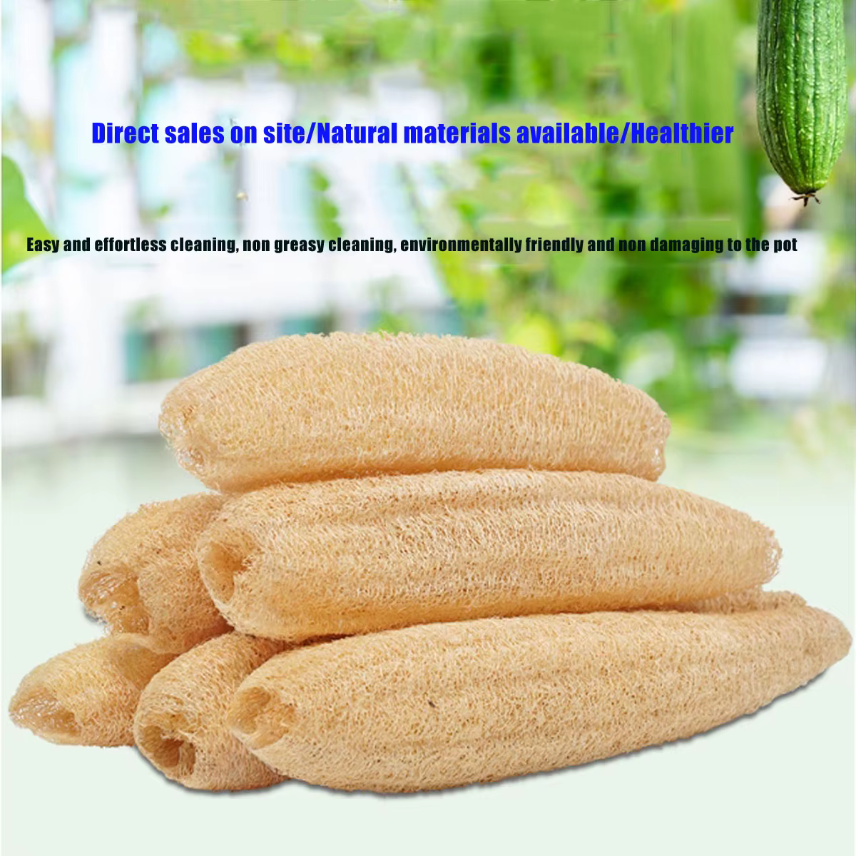 1pcs Natural Loofah Sponge Multi-purpose Cleaning Tool for Kitchen Bathroom Scrubber For Daily Cleansing Wash Body Scrubber Spa - Image 3