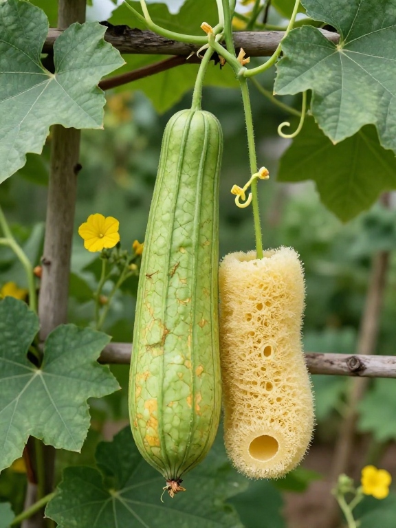 Natural Loofah Luffa Sponge Long Ecological Planting Body Shower Sponge Non-stick Good Absorbency Dish Towels Bath Kitchen